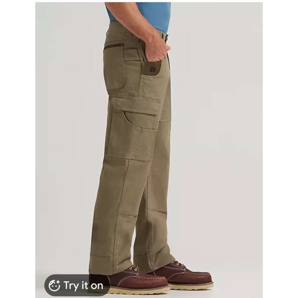 Wrangler Riggs Ripstop Ranger Cargo Pants 33 X 34 Olive Double Knee Workwear